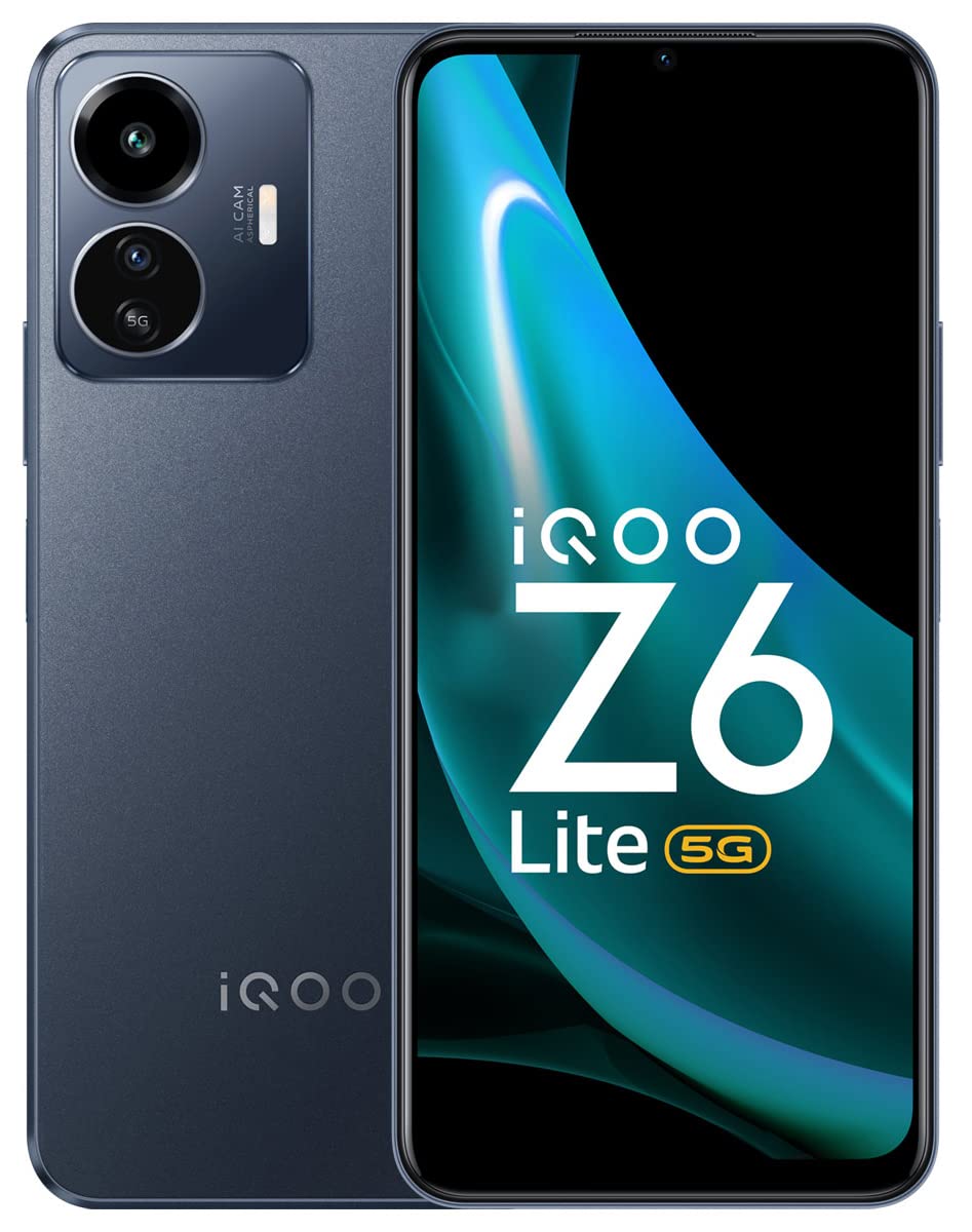 iQOO Z6 Lite 5G (Mystic Night, 6GB RAM, 128GB Storage) | World's First Snapdragon 4 Gen 1 | Best in-Segment 120Hz Refresh Rate | Travel Adaptor Needs to be Purchased Seperately