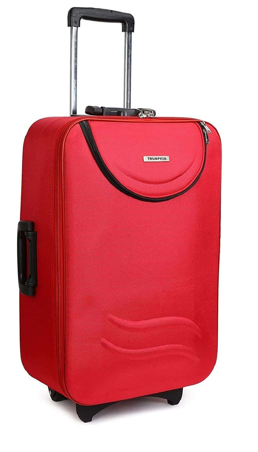 New Jersey Travellers Scottish Model Polyester Soft-Side 55cm Small Cabin 2 Wheels Luggage Trolley Bag with Spinner Wheels (Small, Red SS) 1