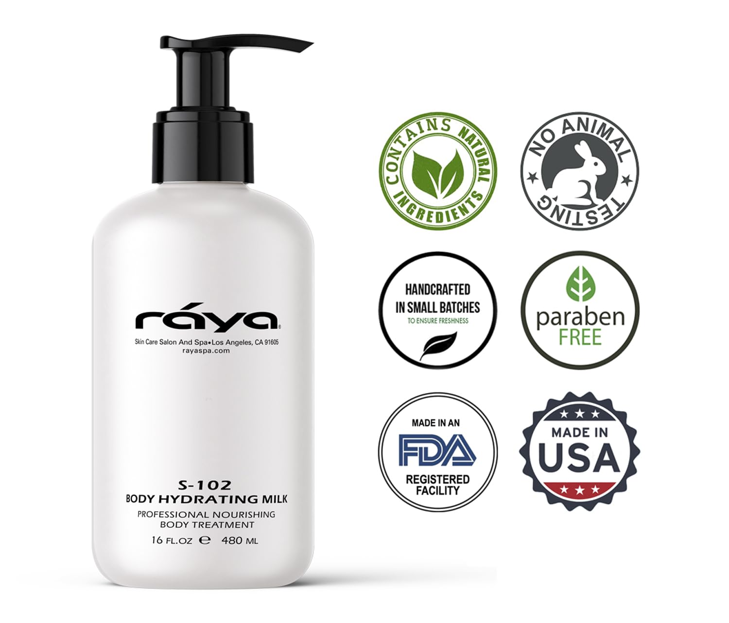 Raya Body Hydrating Milk 16 oz (S-102) | Hydrating, Moisturizing, and Restorative Body Lotion | Rich in Natural Oils, Butters, and Vitamins | Calms and Softens 4