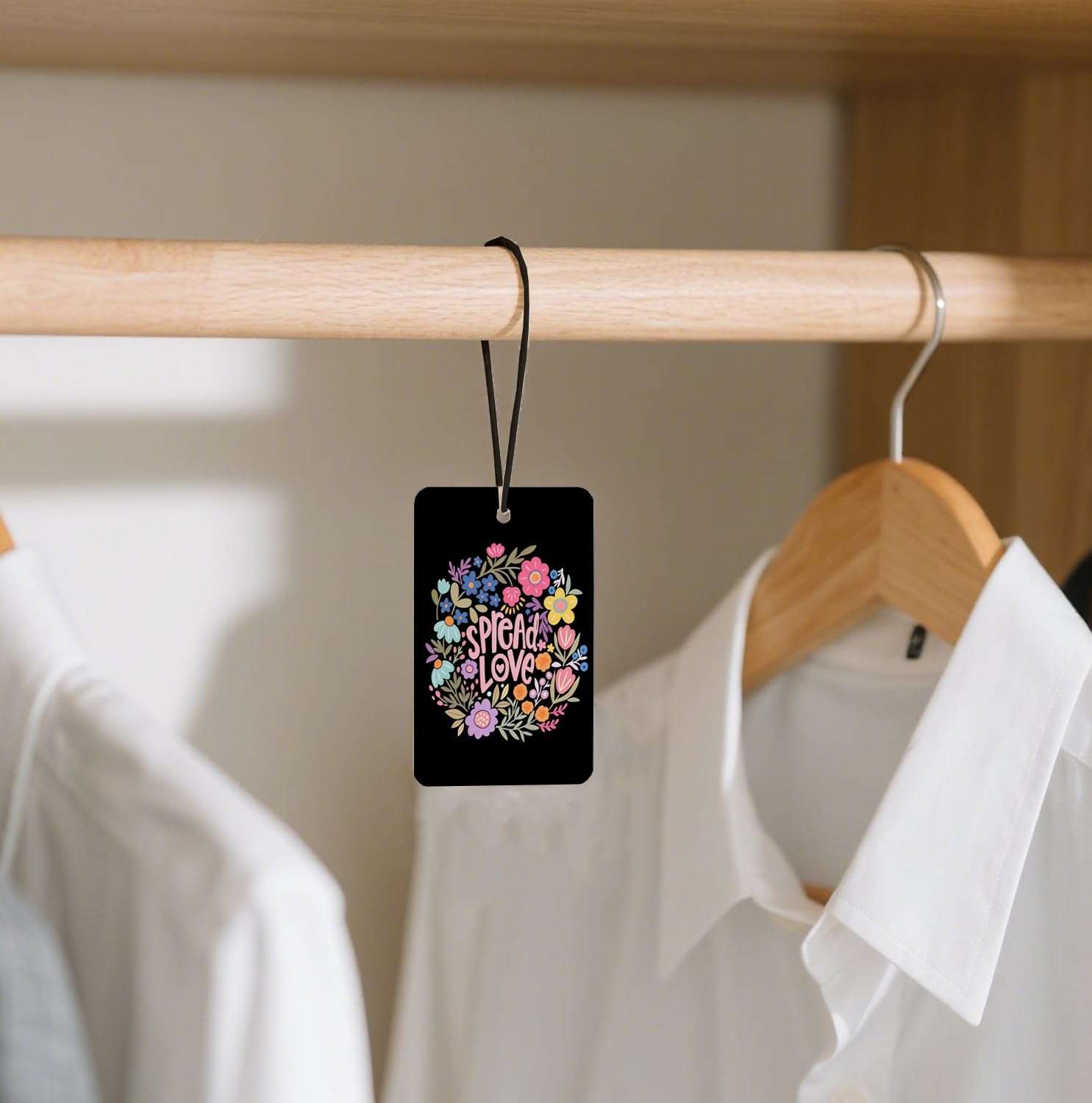 Nihilform Boho Floral Cologne Car Air Fresheners Natural Non Toxic Air Freshener 4-Pack 'Spread Love' Flower & Butterfly Designs, Ideal Decor & Gift for Hippie - Chic Lovers, for Car, Closet & Home 5