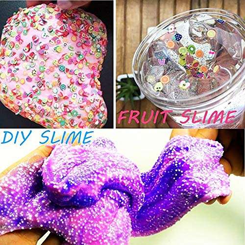 D.B.Z.® Nail Art Slices - Polymer 3D Fruit Slices, Fruit Candy Flower Star Heart Slices Polymer Clay for DIY Crafts Nail Art Lip Gloss Cellphone Decoration 2