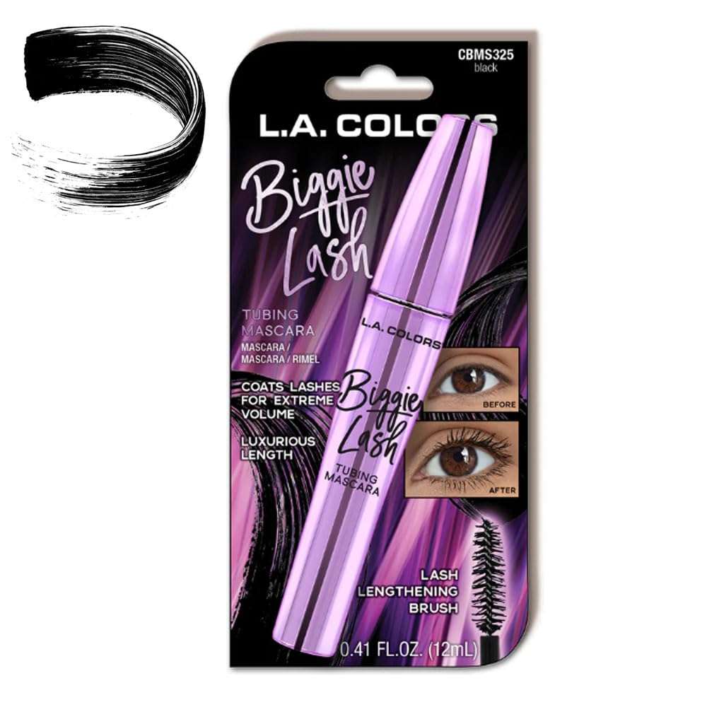 L.A. COLORS Biggie Lash Tubing Mascara, Black CBMS812 3