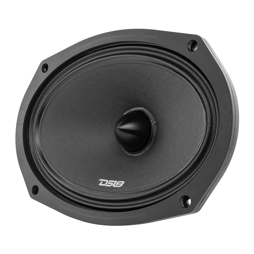 DS18 PRO-ZXI694BM 6 X 9 Inches Pro Audio Mid-Range Loudspeaker with Bullet and Grill 600 Watts 4-Ohm (1 Speaker) 6