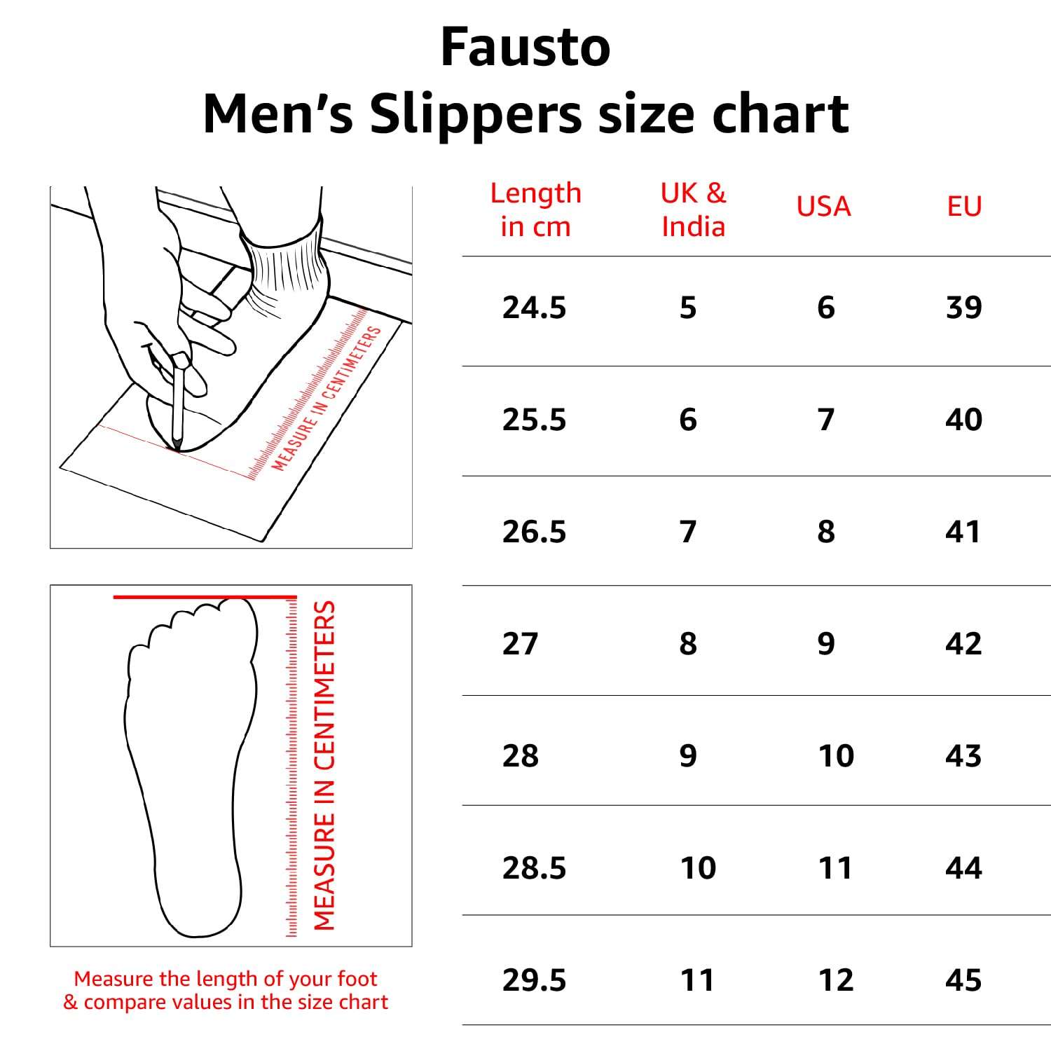 FAUSTO Men's FST KI-9519 BLACK-43 Black Formal Leather Dress Slip On Slippers (9 UK) 4