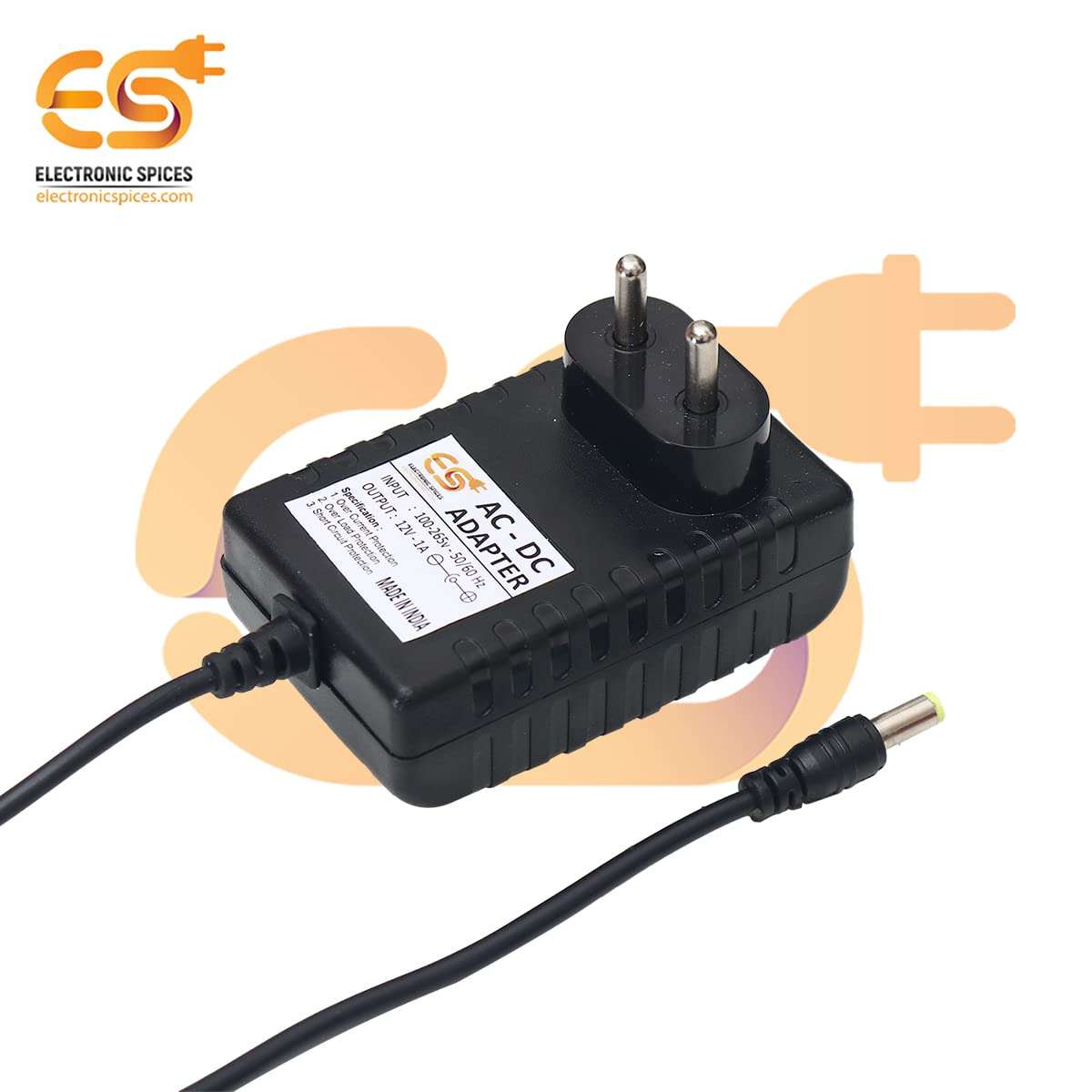 Electronic Spices Combo of Xh-w1209 Temperature Controller Thermostat Module With Probe, 3 Inch 12v Dc Exhaust Cooling Fan, 3.5mm Female Jack With 3 Connection and 12v 1a Dc Power Supply Adapter 3