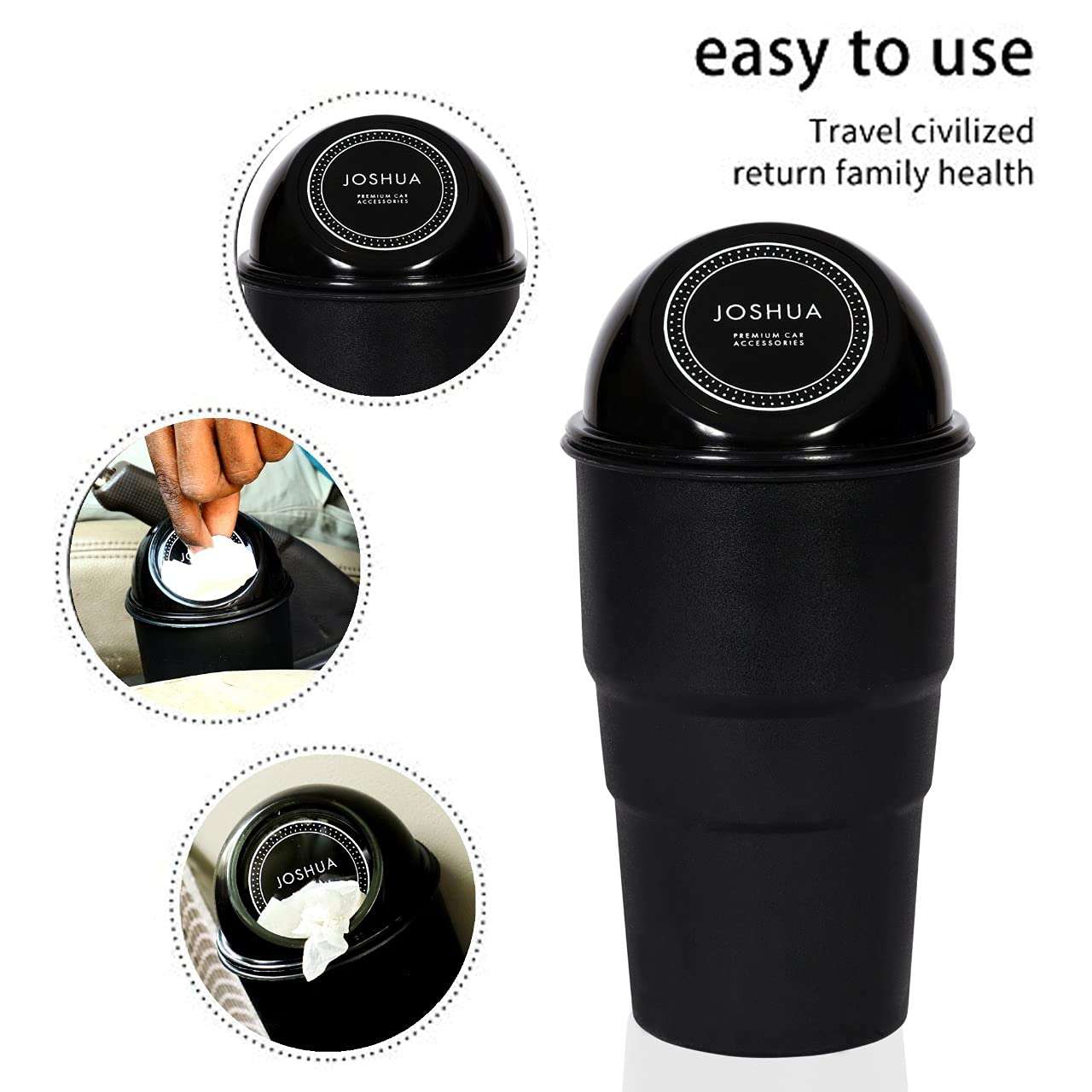 Joshua Car Dustbin/Mini Car Trash Bin/Car Garbage Bin/Car Garbage Can/Car Storage Bucket Trash Bag/Dust Case Holder Bin.(BUY ONE GET ONE) 4