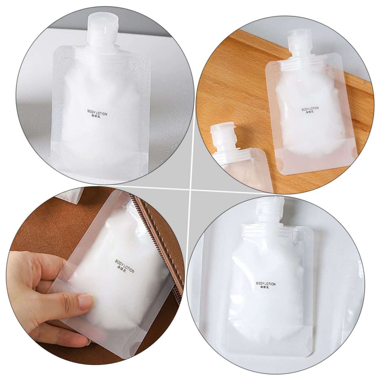 SOESFOUFU 1 Set Travel Bag Travel Containers for Toiletries Toiletry Pouch for Travel Portable Liquids Bottle Travel Toiletries Containers Travel Makeup Bags for Women Clear Gel The Pet 5