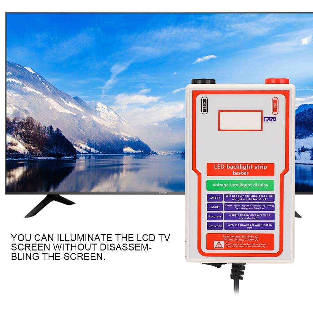 LED Tester, Free of Dismantling LED Light and LCD TV Backlight Tester, Voltage Test 0-300V Adaptive Voltage, No Electric Shock, for LCD TVs and Monitors(US) 6