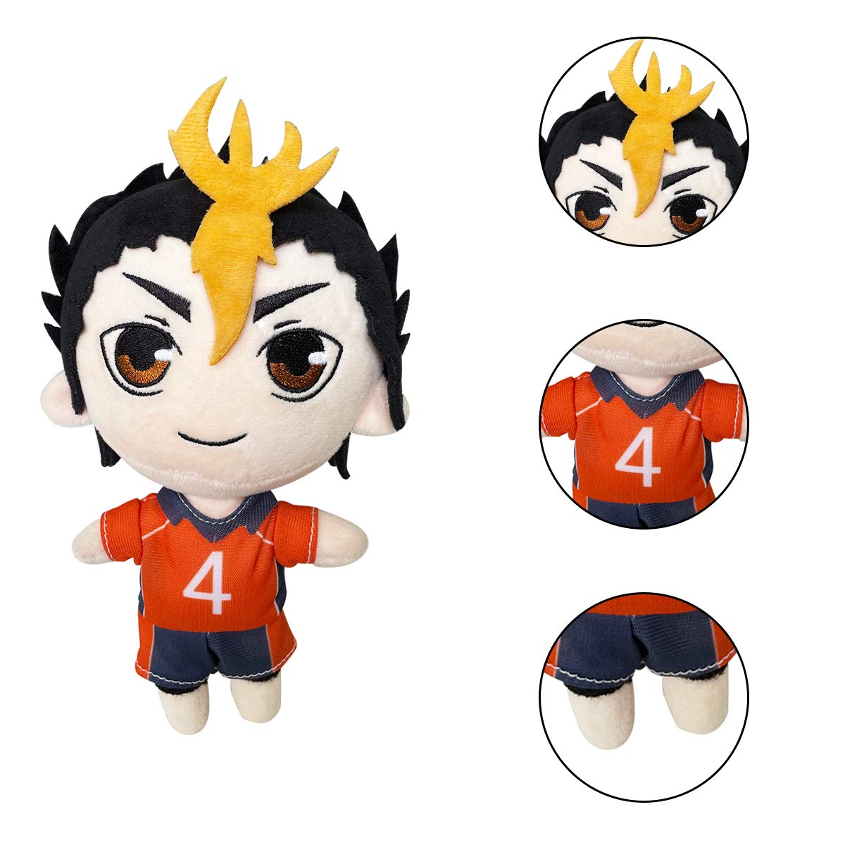 Anime Haikyuu Plush Toys, 7.8"/20cm,Cute Stuffed Doll Oikawa Plushie for Kids Gift,Home Room Decorations（N4-Yu Nishinoya） 3