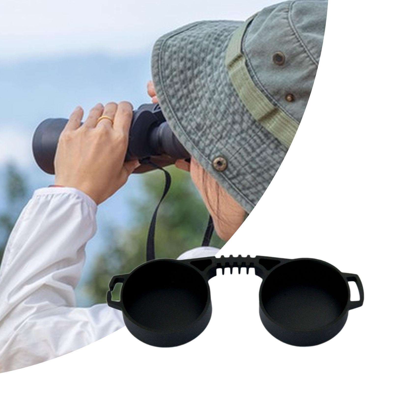 MagiDeal Lens Caps Binocular Accessories Black Compact Professional Sturdy 10x42 Direct Replace Gifts Protective Covers for Binoculars, Eyepiece 4