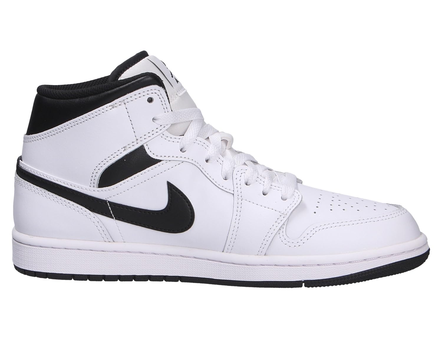 Jordan Men's 1 Mid White/Black-White-Black (DQ8426 132) - 10.5 5