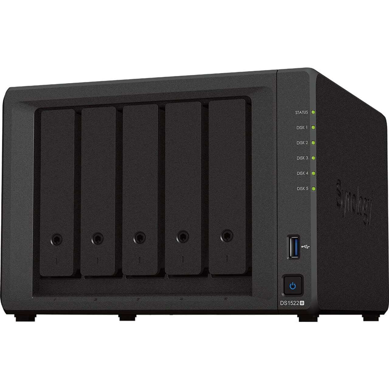 CustomTechSales DS1522+ 5-Bay DiskStation Bundle with 32GB RAM, E10G22-T1-Mini 10GbE Adapter, 1.6TB (2x800GB) Cache and 40TB (5 x 8TB) of Enterprise HAT5300 Drives Fully Assembled and Tested 1