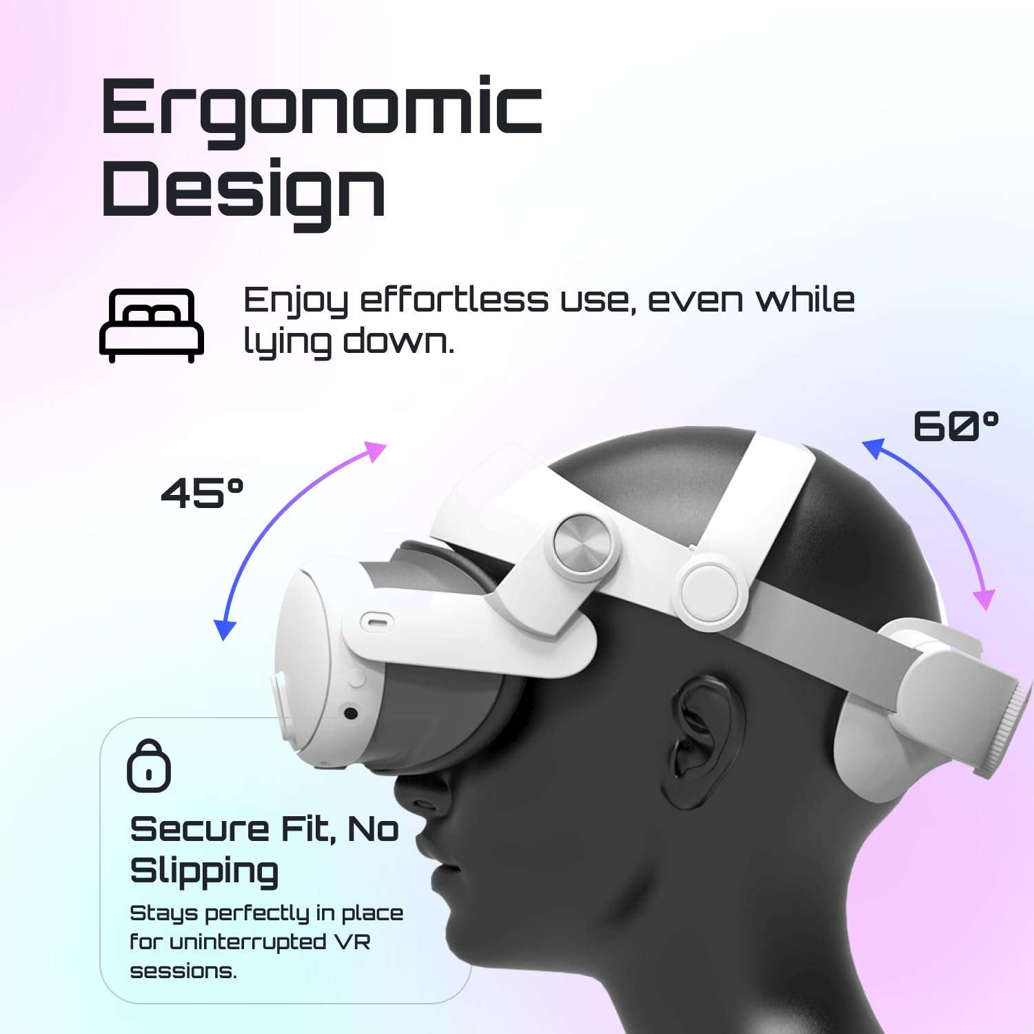 Comfort VR Headset Strap for Meta Quest 3 and Quest 3S Head Strap Accessories - Lightweight Comfort Head Strap for Long Sessions - Soft PU Leather Cushion 4