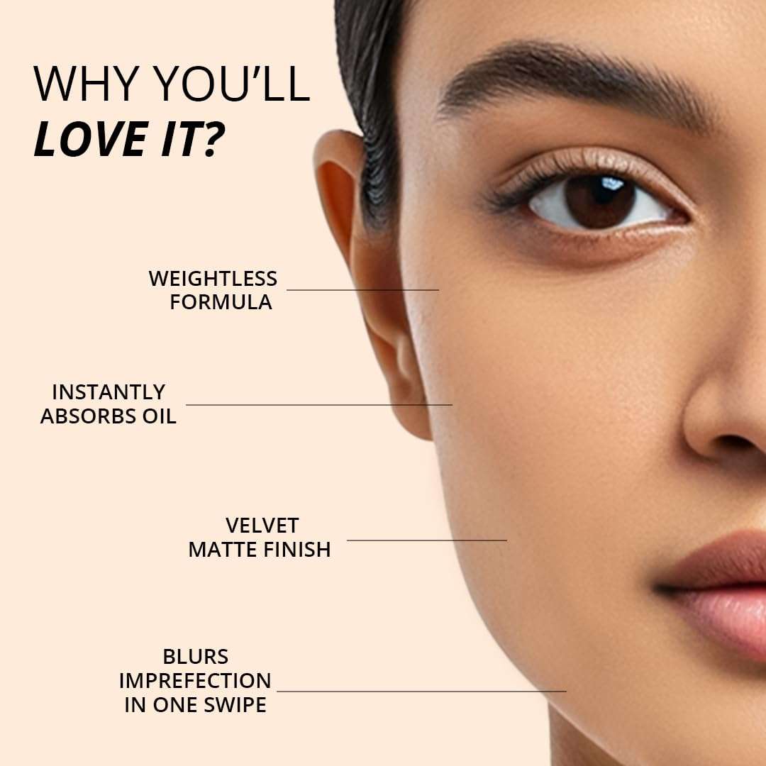 FLiCKA Candid Compact Powder For Velvet Matte Finish, Long-Lasting, Smooth Finish| Absorbs Oil, Waterproof Formula, Prevents Creasing| 02 Beige, 9g 4