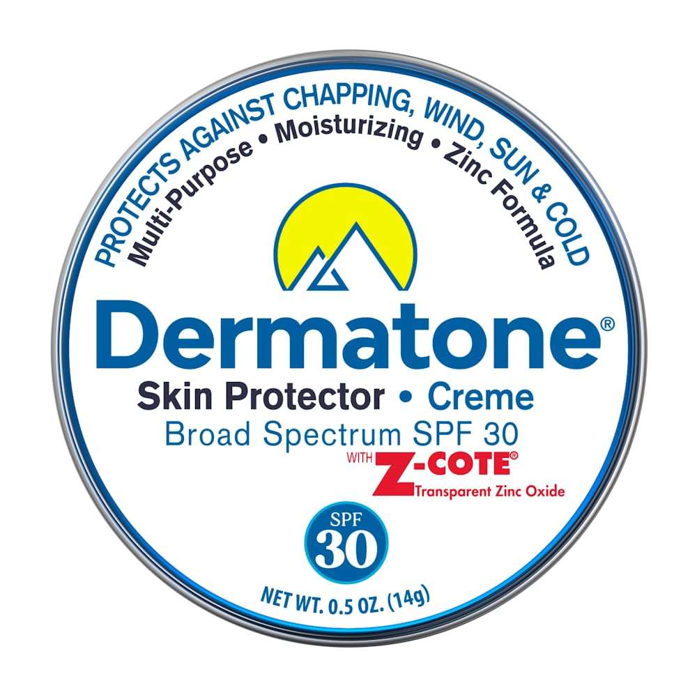Dermatone Skin Protector w/Zinc | Skin Balm for Face & Lips | Barrier Cream for Sun, Wind & Cold | SPF 30 Zinc Sunscreen | Moisturize, Heal & Repair Dry Skin, 0.5 oz 1