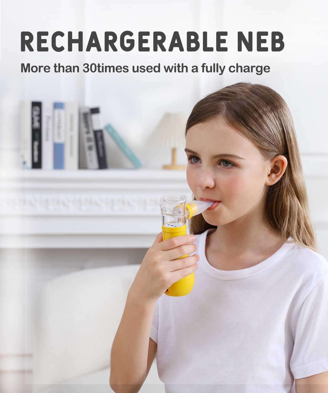 Portable Nebulizer for Kids, Handheld Nebulizer Machine with 3 Speed - Rechargeable Personal Cool Mist Steam Inhaler for Adults Travel and Home Use 6
