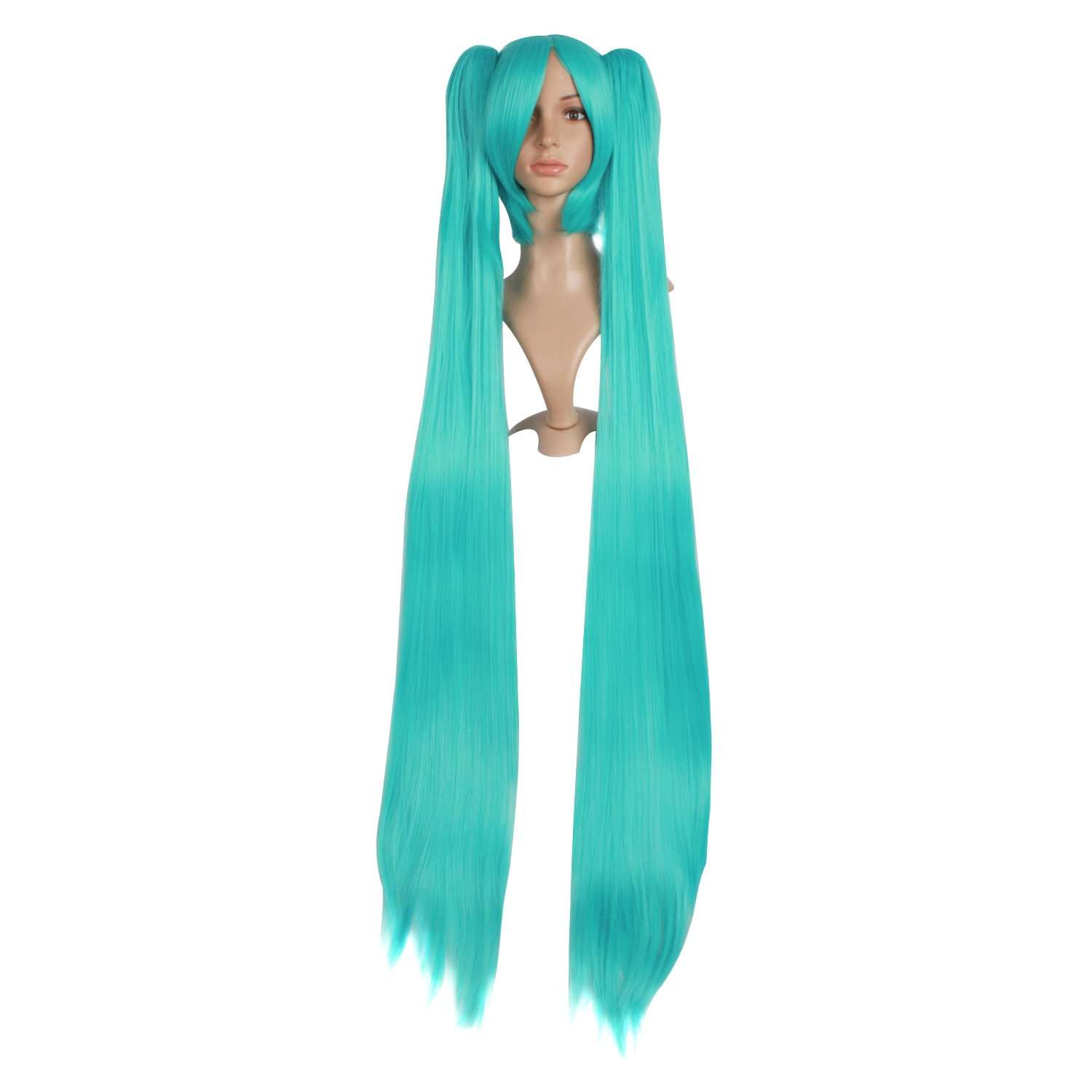 MapofBeauty 47Inch/120cm Fashion Long Straight Cosplay Wig (Mixed Cyan) 1