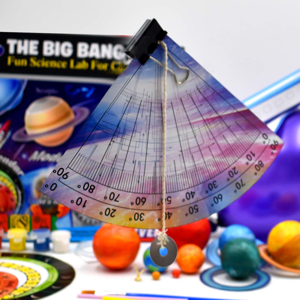 Jigamix Outer Space Science Kit for Kids 6 & Up Learn About Solar System - Planets- Moon Calendar - Measure Latitude - Constellations - Meteors 7 Different Activities Include 3D Solar System Poster 5
