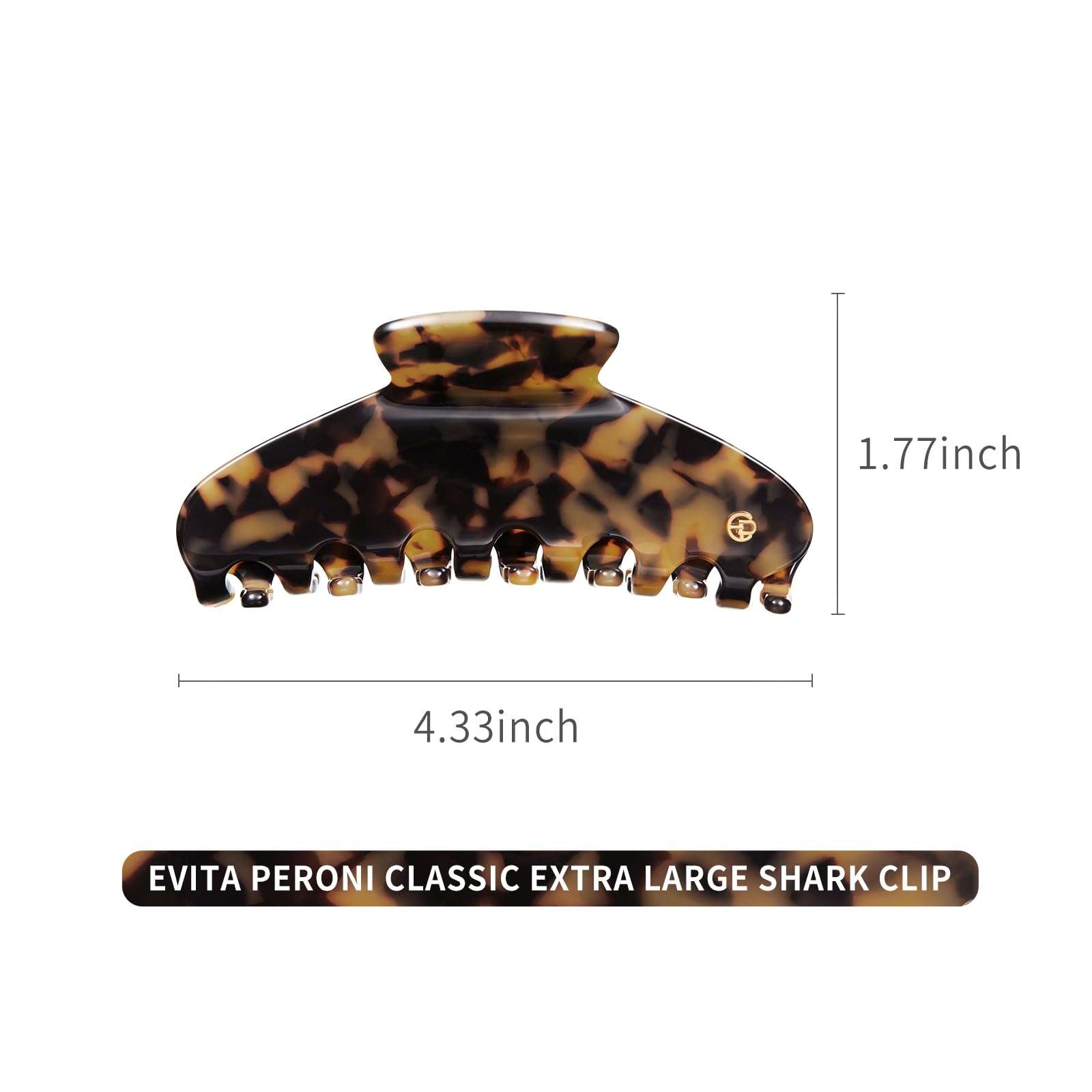 EVITA PERONI Extra Large Hair Claw Clips for Thick Hair Resin Shark Clips for Women Girls Non-slip Jaw Hair Clips with Extended Teeth 4