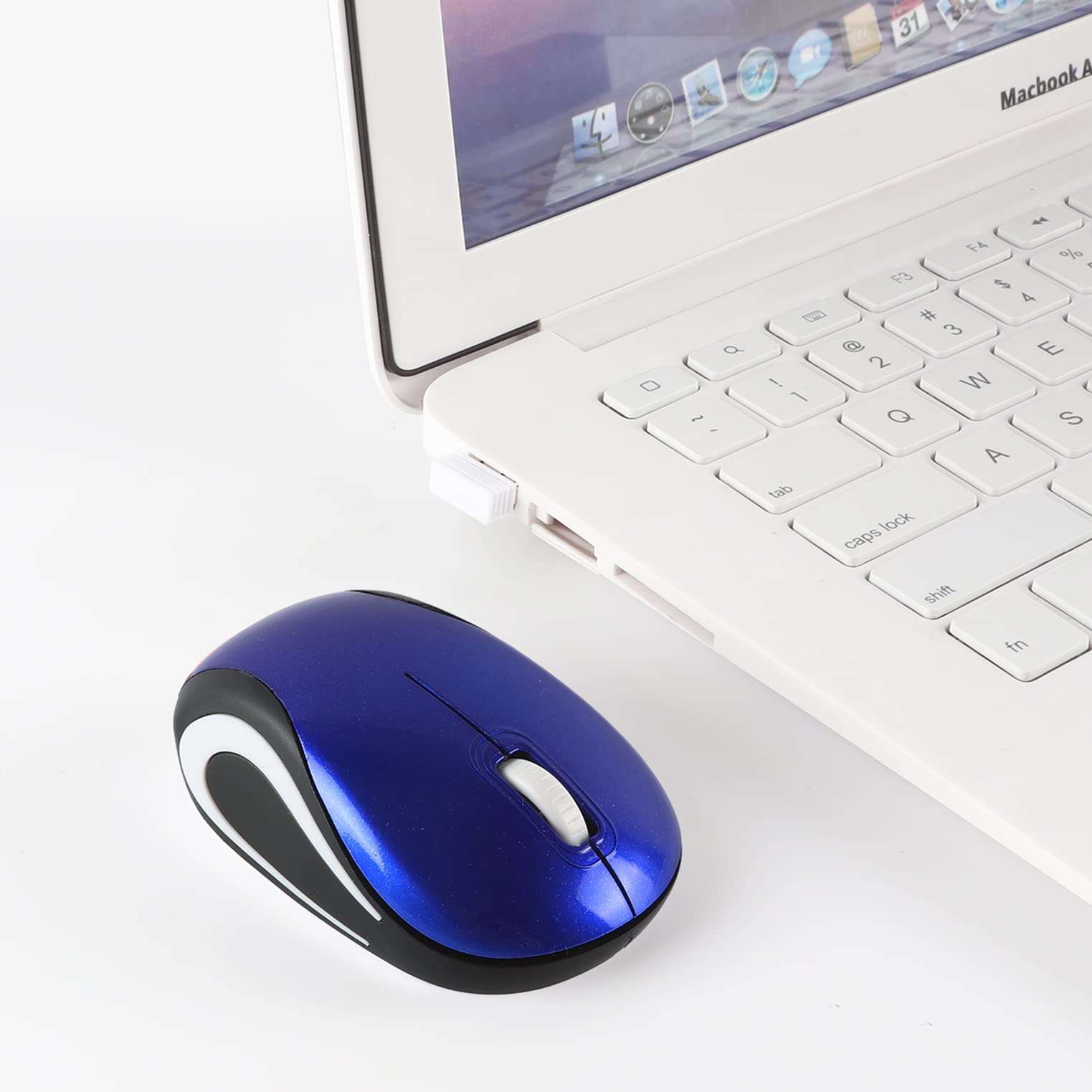 Wireless Mouse Cute Mini Computer Mouse for Laptop-Small Size Pocket Portable Compact Travel USB Optical Mice 3 Buttons 1000 DPI Cordless Mouse for PC Computer Notebook MacBook Kids Girl Gift(Blue) 3