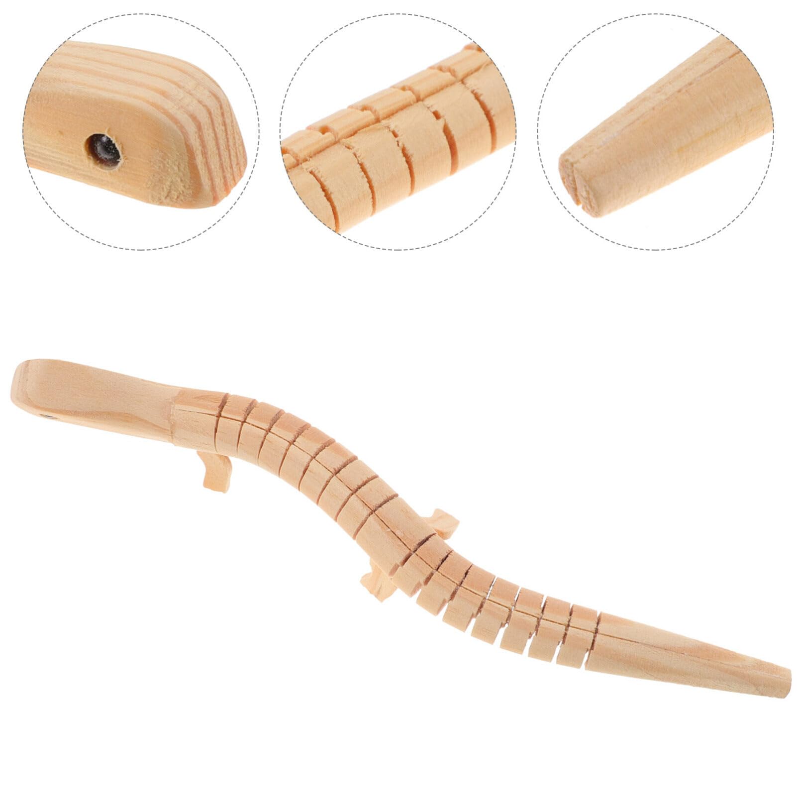 jojofuny 5pcs Wooden Unfinished Lizard Model Toy for Kids DIY Painting: Creative Lizard Plaything, Reptile Figurine Ornament for Art Projects Decoration (Pack of 2) 5