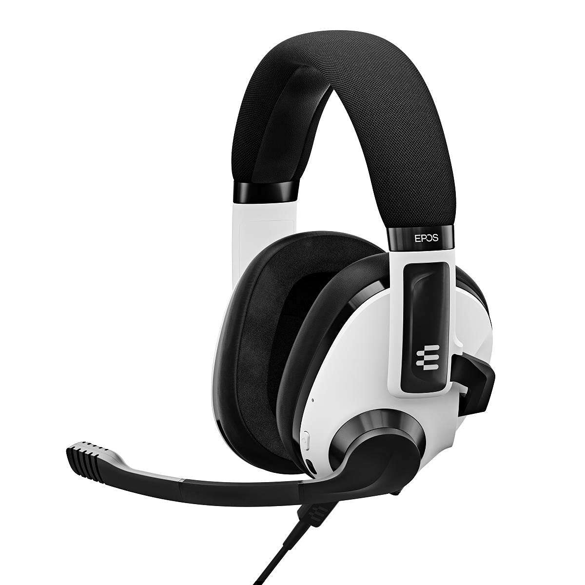 EPOS Gaming H3 Hybrid - Closed Acoustic Gaming Headset with Bluetooth - USB-A PC & 3.5mm Console Cable - Dual Microphones - Lightweight - Easy Adjustment - Long Battery Life - Multi-Platform White 1