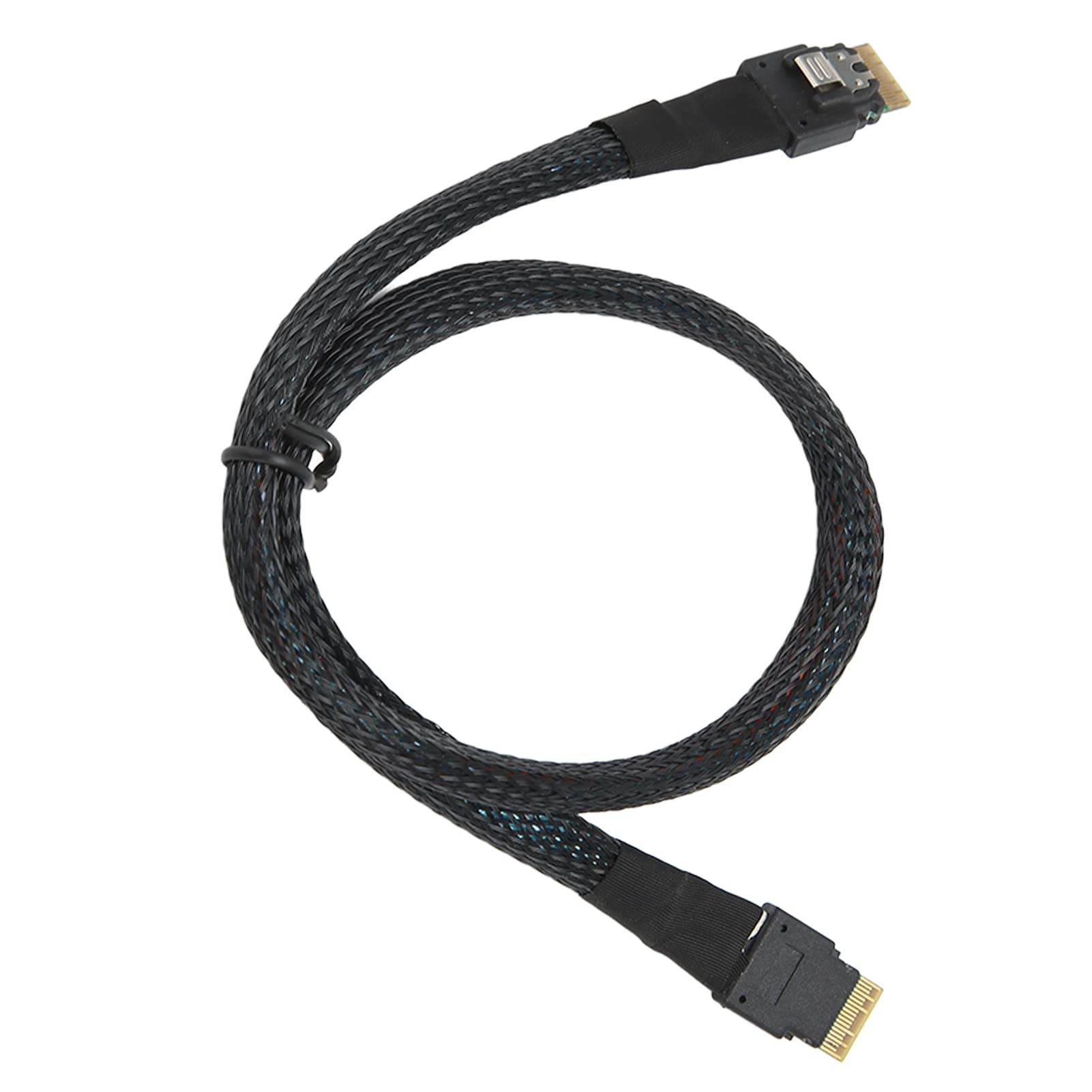 DAUERHAFT Micro SATA Cable, Slim SAS Cable Less Loss 12GBPS for Desktop(1m / 3.3ft) 5