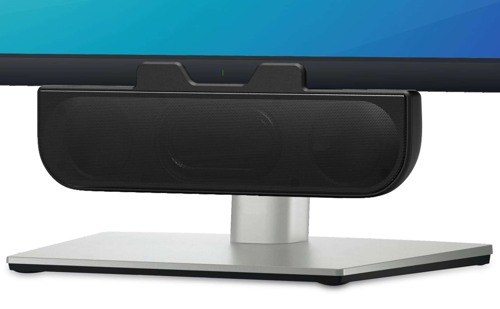 Computer Speakers for Desktop PC, Monitor Speakers, USB Plug-in, Wired, External Speaker for Laptop, Small Computer Soundbar for PC, with Loud Sound, Deep Bass, USB-C Adapter, Easily Clamp to Monitor 1