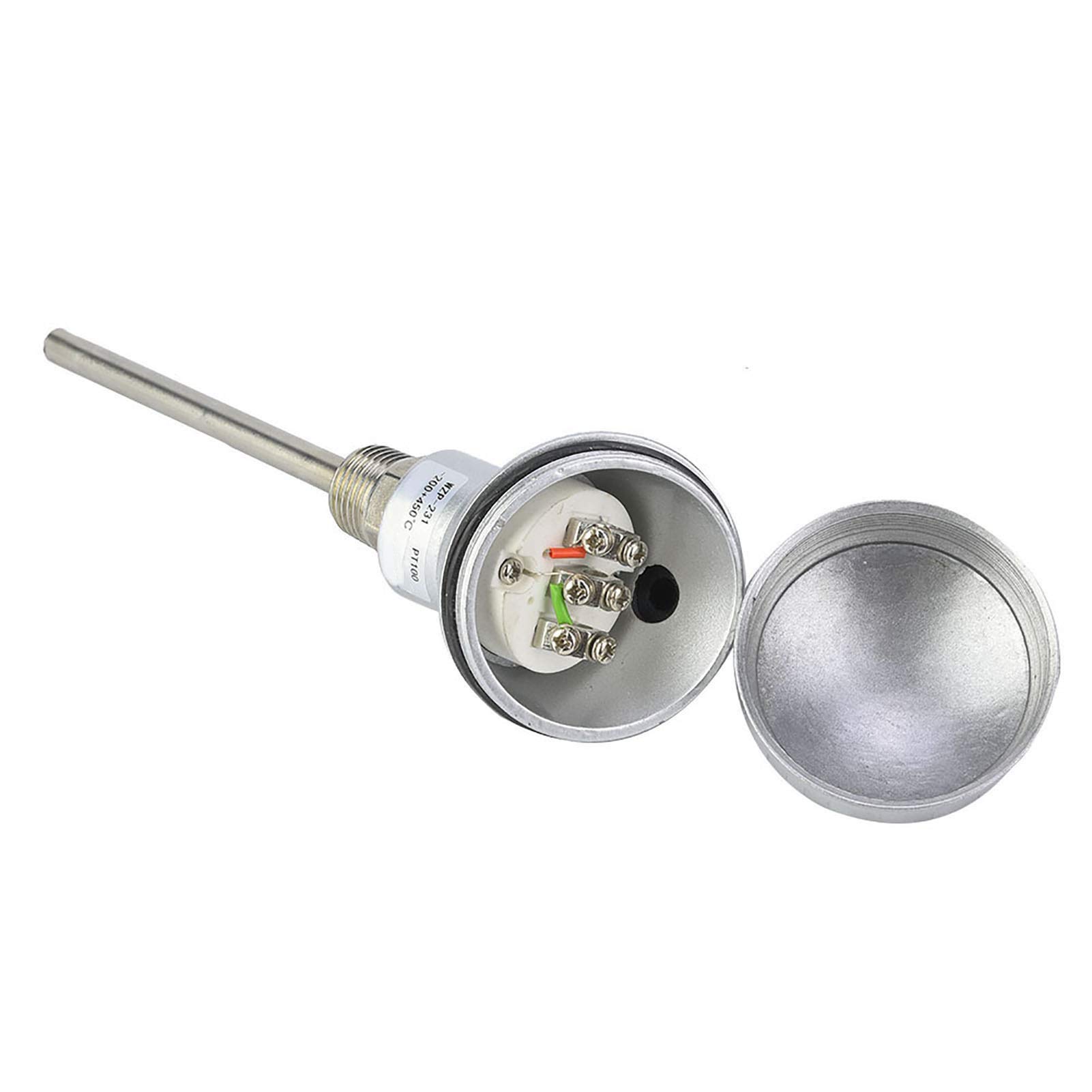 Stable 1/2" NPT Thread Thermocouple Terminal Head Mini Size RTD PT100 Temperature Sensor Probe High(Protection Tube 100mm) 4
