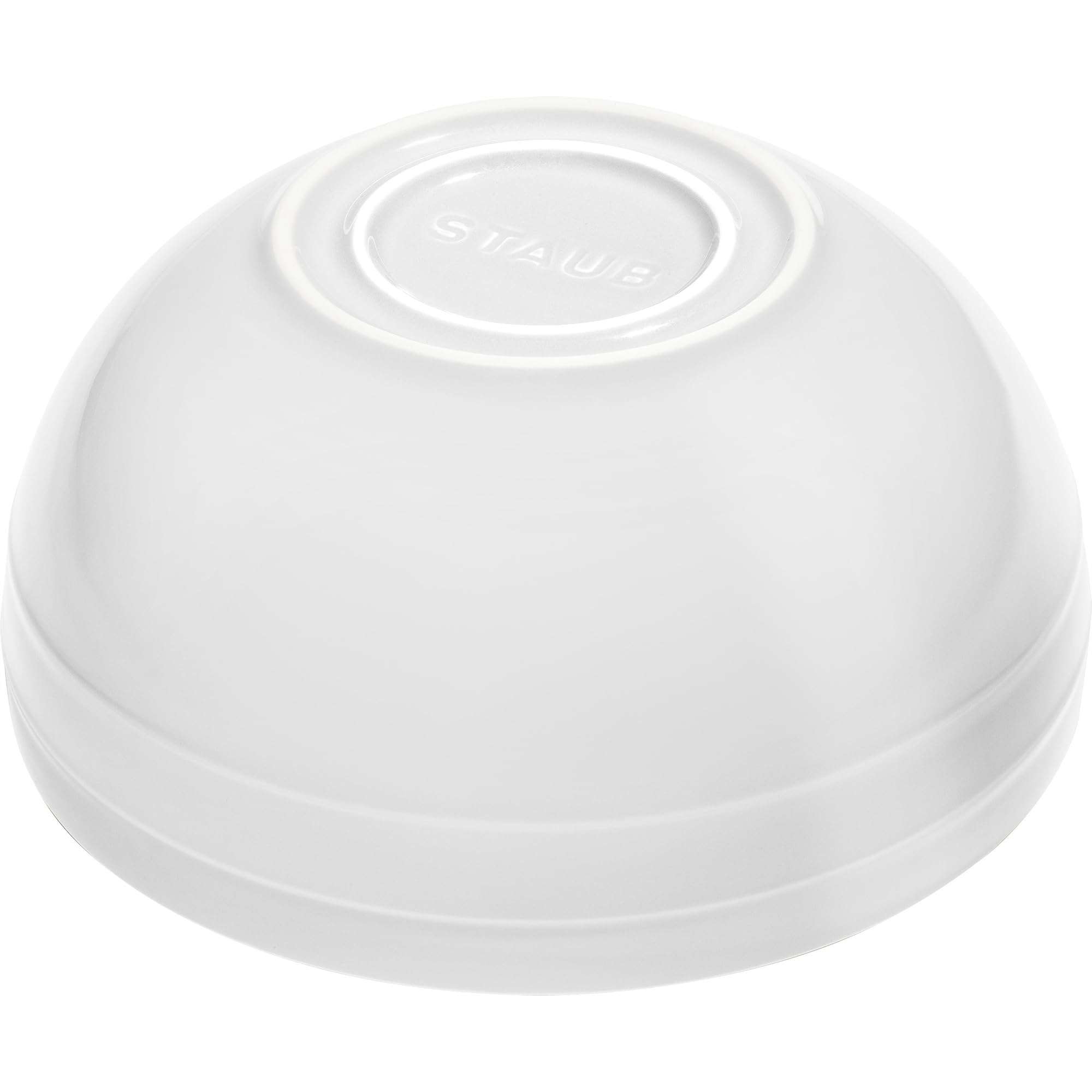 STAUB Stoneware Ramekins Ceramic 2-pc Nested Mixing Bowl Set-White 5