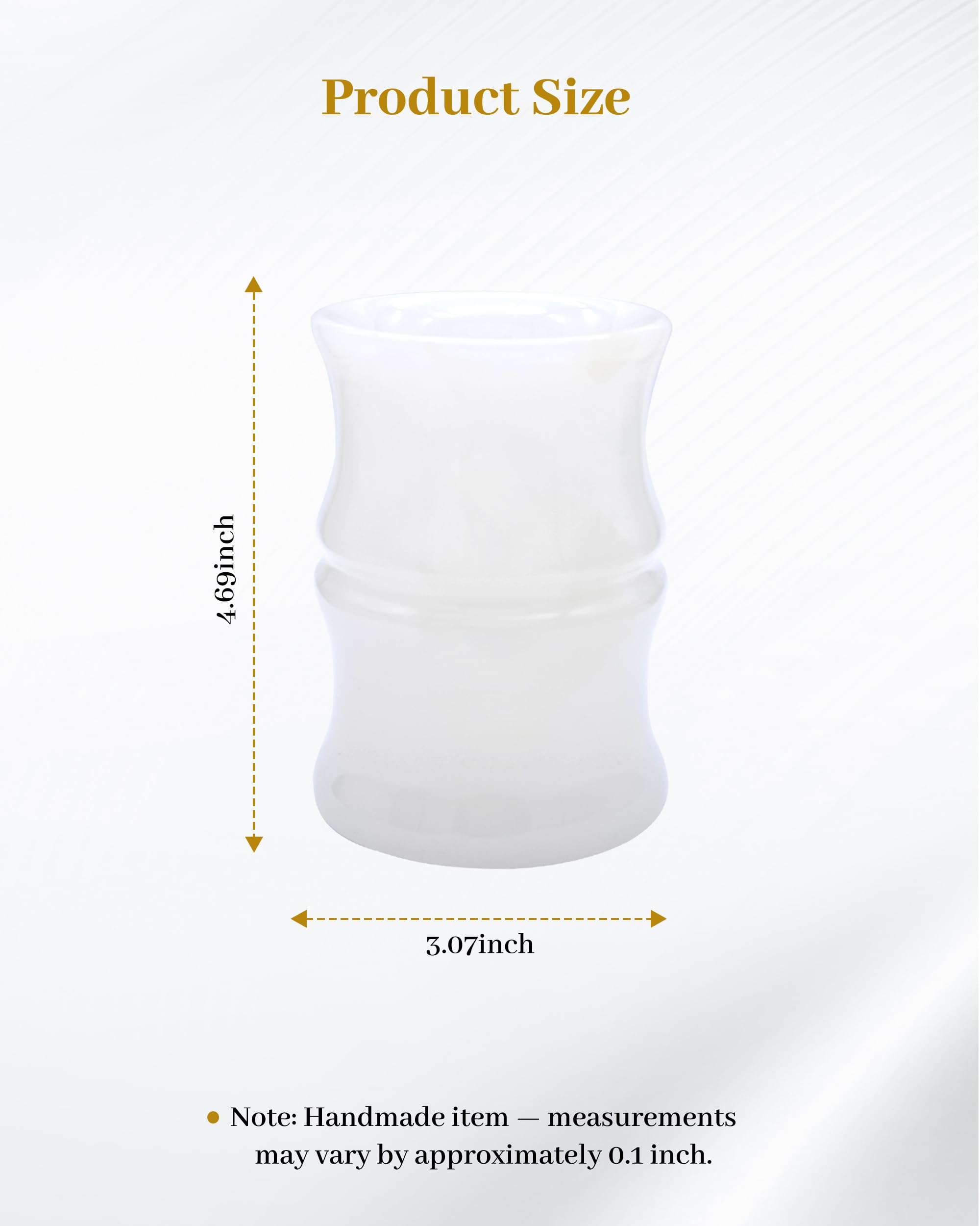 JMOIRE Afghanistan Natural Jade Makeup Brush Holder & Organizer, Small Countertop Vanity Accessories, luxury Makeup Organizer, Christmas Presents, Unique Gifts for Women, Girlfriend, Mum (Milky White) 4