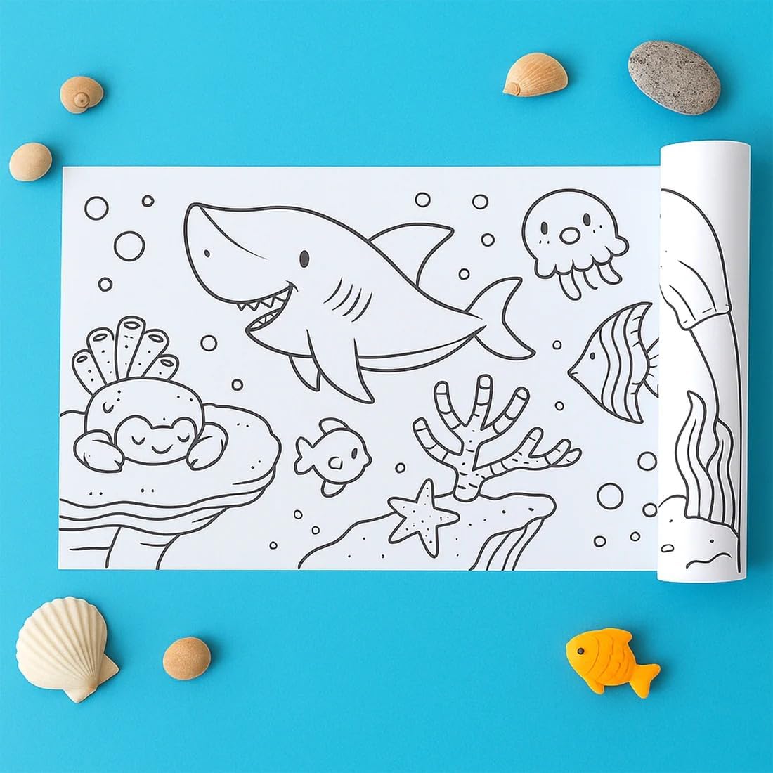 JEGHADHA Drawing Paper Roll for Kids Large White Art and Craft Poster Roll for Coloring Painting and Doodling DIY Drawing Sheet for Boys and Girls Toddlers Preschool and Kids 4