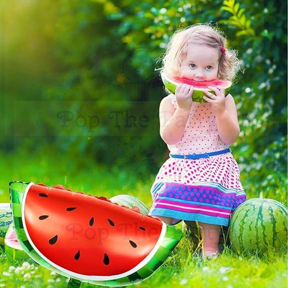 Pop The party 5 Pieces Watermelon Foil Balloons Watermelon Balloons Cartoon Fruit Foil Balloons for Summer Themed Birthday Baby Shower Wedding Party Decoration Supplies 6