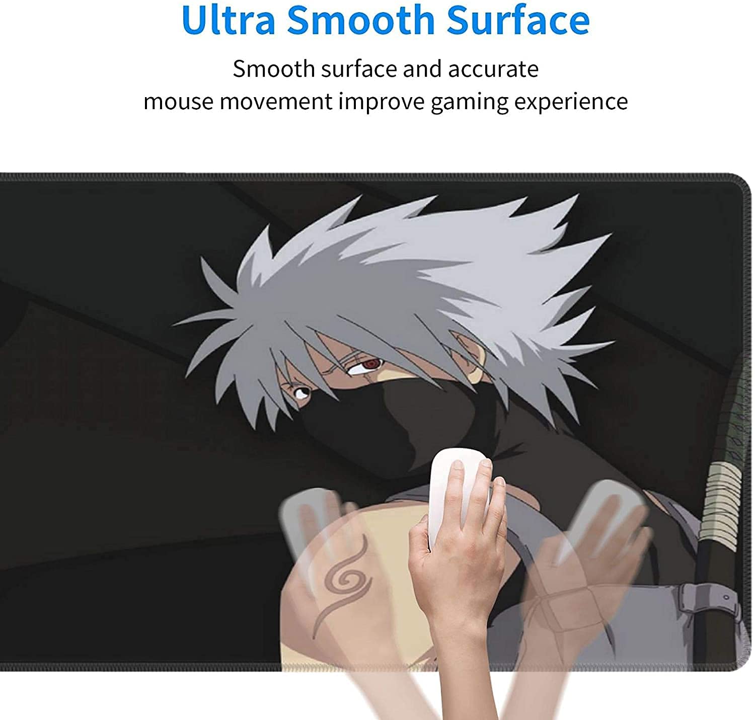 SMAIGE XXL Extended Gaming Mouse Mat/Pad - Large, Wide (Long) Mousepad, Stitched Edges | 27.6"x11.8"x0.08" Dimensions-Anime desigen for Men Boys 6