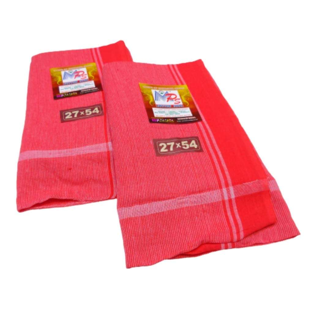 MPS COTTON COOL Kashi Red Towel 100% Cotton Pack of 2 Piece (Kashi Red Size:Length,46 Inch X 118 cm/Width,23 Inch X 59 cm Pack of 2 Piece) 1