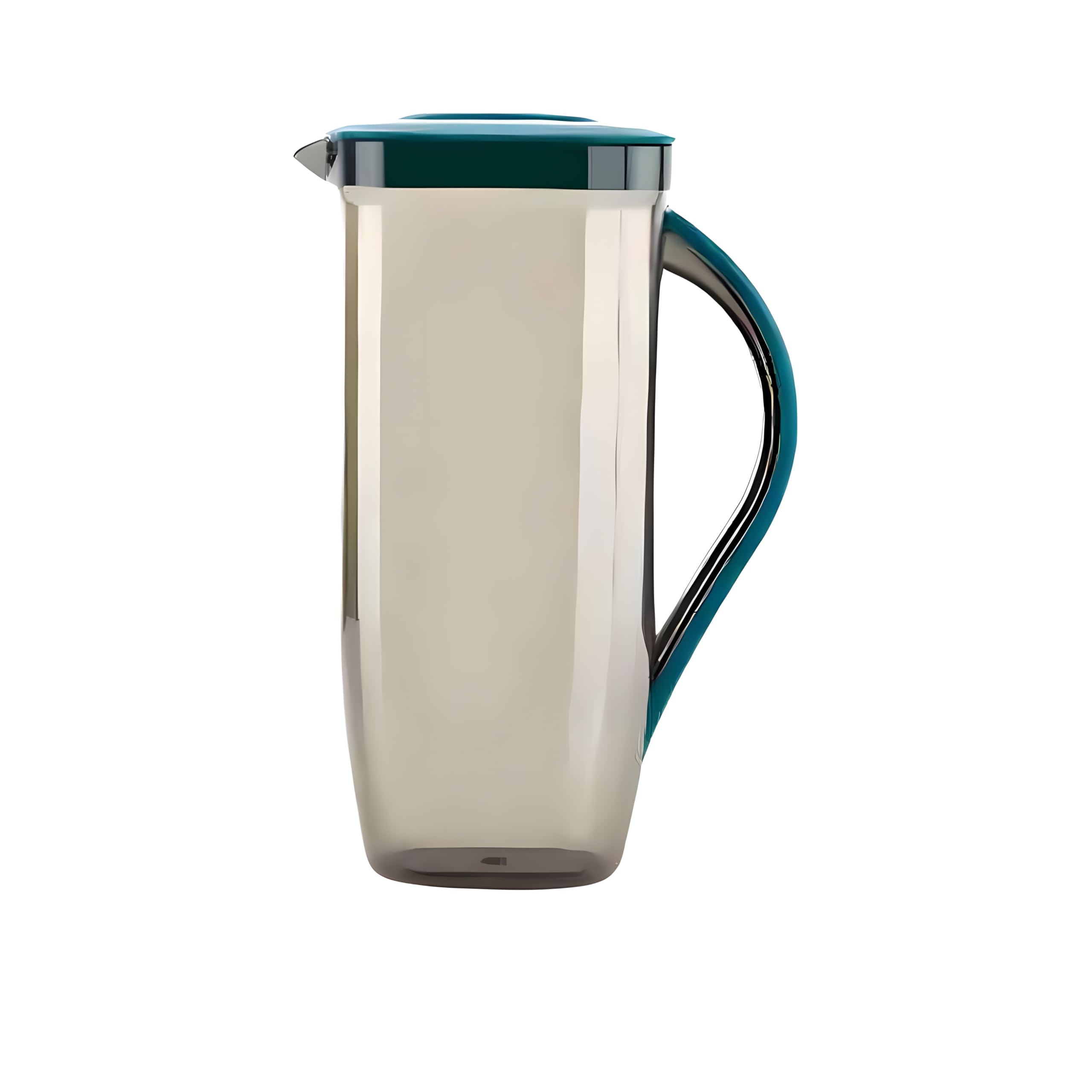 Plastic Water Jug 1.5 Liter for Fridge | Leak Proof Plastic Water Pitcher with Lid & Handle | Food Grade Lightweight Water Jug for Home, Kitchen, Dining Table & Office Use (Green LID) 1