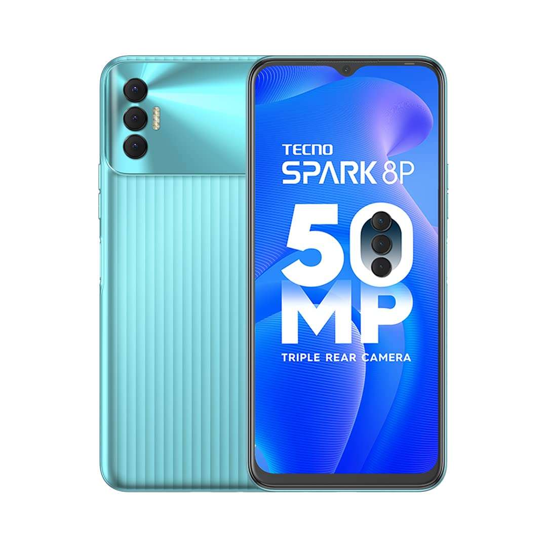 Tecno Spark 8P (Turquoise Cyan, 4GB RAM,64GB Storage)| 50MP SuperNight Camera | Upto 7GB RAM | 18W Flash Charger 1