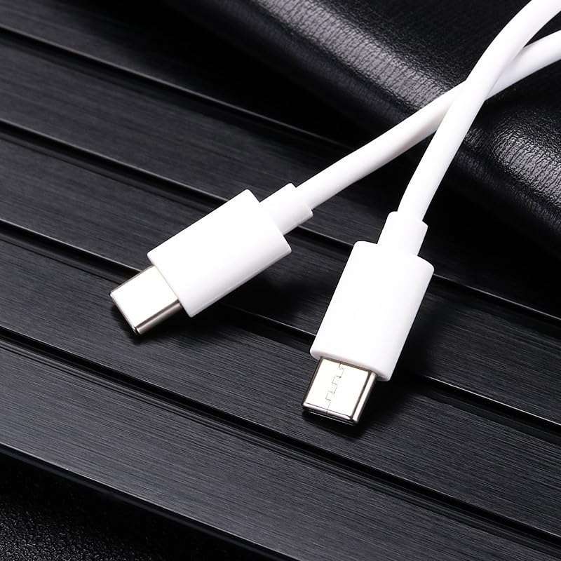 Type-C To Type-C Cable For Samsung Galaxy F62 Original USB Data & Charging Cable PD Dash WRAP Fast Charging Cable 60W High Speed Rapid Fast Turbo QC 3.0 Charging Cable (White, 4Amp, RV.C) 4