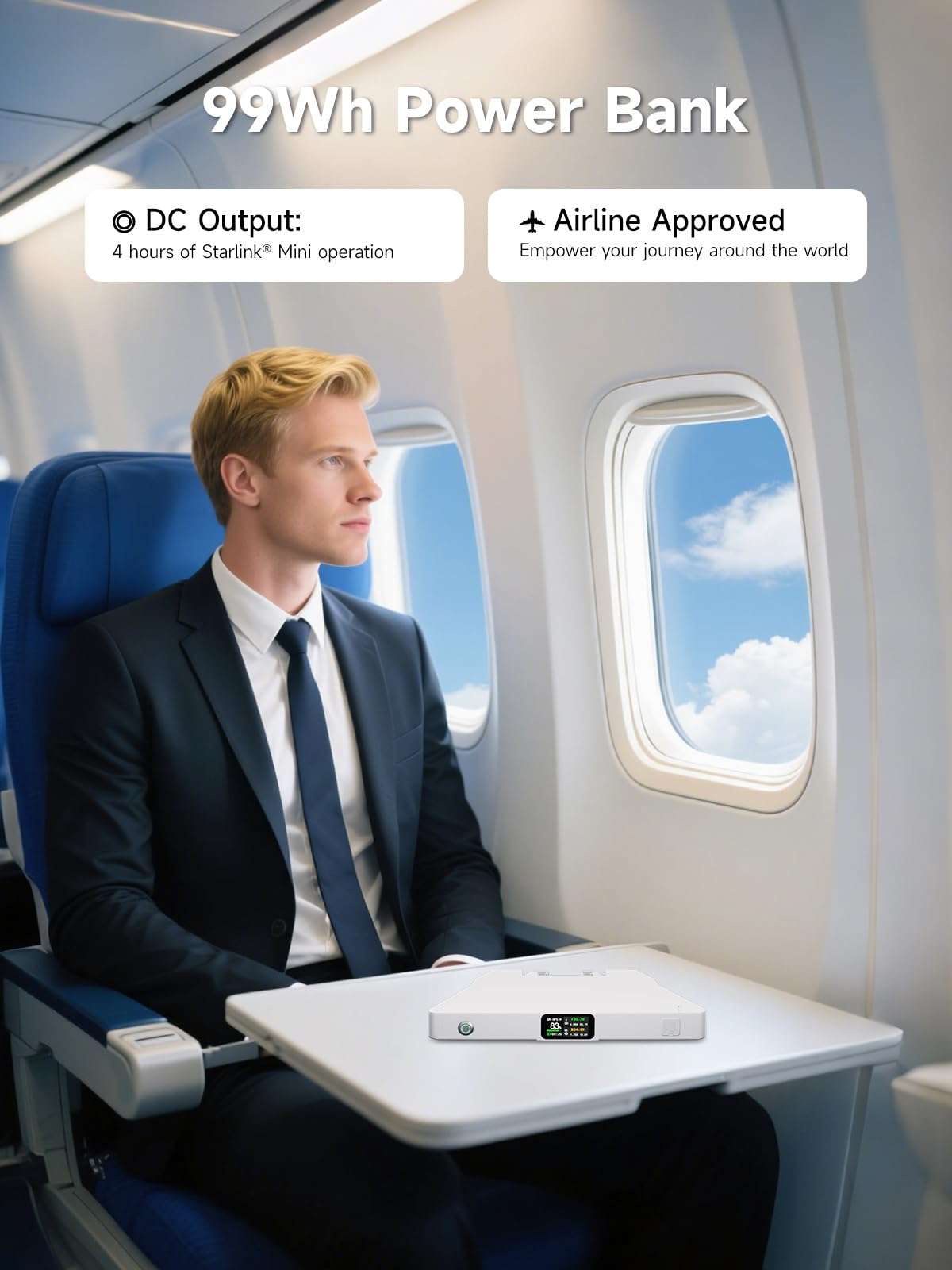 PeakDo LinkPower Power Bank and Tripod Adapter Compatible with Starlink Mini 5