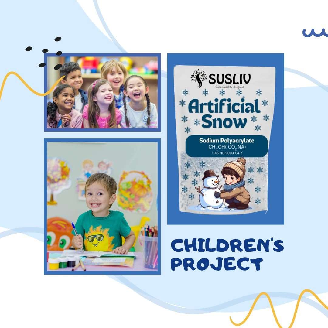 SUSLIV Artificial Snow Powder, Instant Snow Making Kit, Sodium Polyacrylate Slush Powder, Toys for Kids (1 Kg) 5