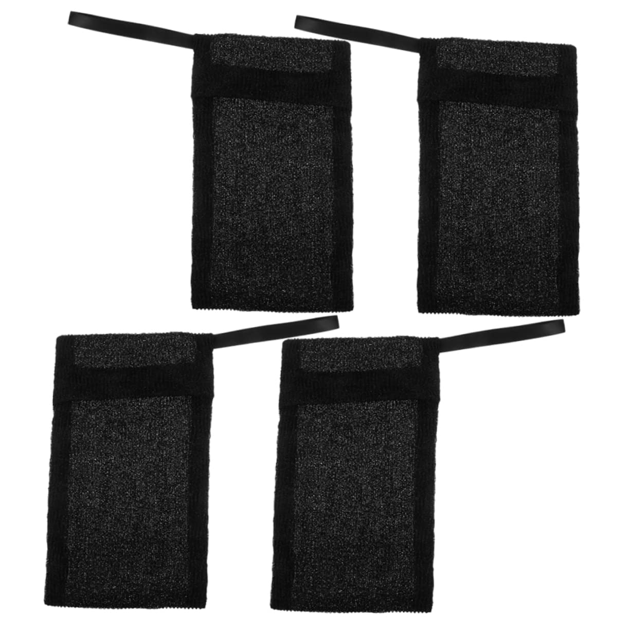 FRCOLOR 8 Pcs Soap Foaming Mesh Bag Exfoliating Soap Net Soap Pouch Sponge Soap Holder Travel Toothpaste Dispenser Soap Dishes for Bar Soap Foam Pocket Bag for Soap Black Nylon Fiber 6