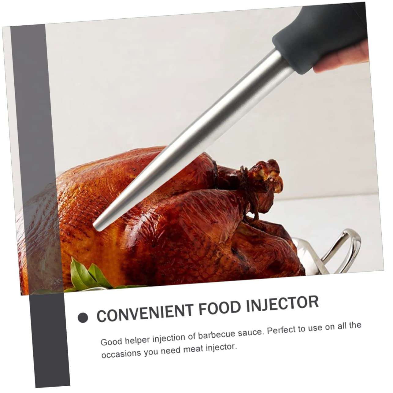 DEARMAMY Turkey Baster Set for Cooking Meat Injection Tool Food Injector Kitchen Meat Injector Spice Injector for Grilled Meat Injector Easy to Use Maintain 4