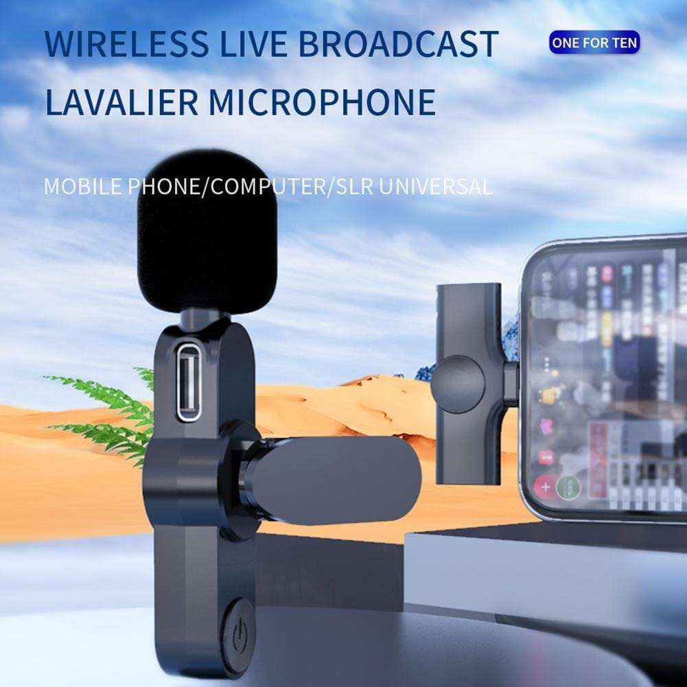 Speedwav Wireless Collar Microphone for All Type C Mobile & Laptop Devices with On Recording Mobile Charging Port Just Plug and Play | Noise Cancellation | NO APP or Bluetooth Needed Portable 3