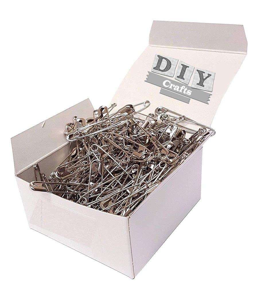 DIY Crafts CT-DIY-HI-32122 Extra Large 2" Safety Pins - Heavy Duty, Industrial Strength, Nickel Plated, Rust-Resistant Nickel Plated Steel 1