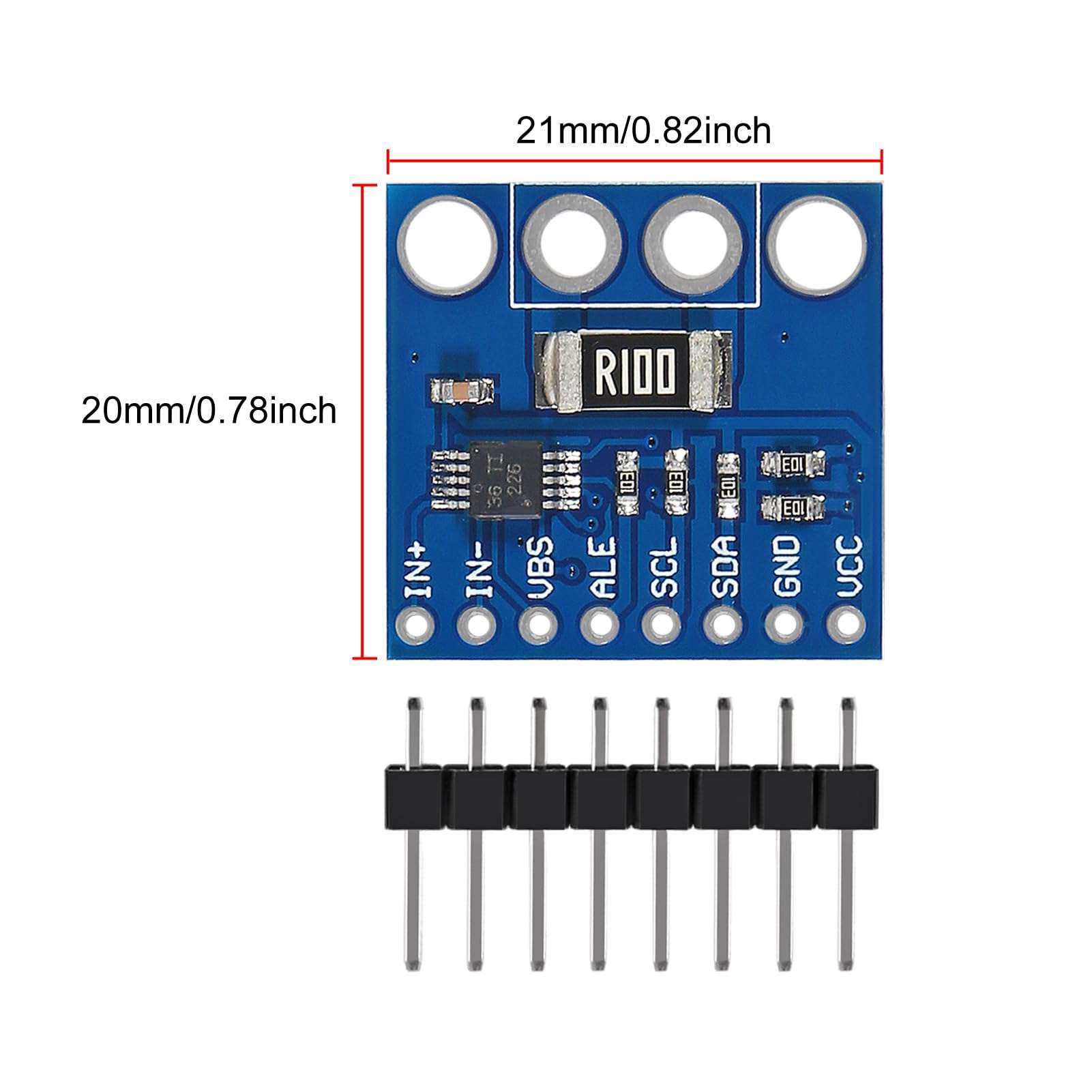 D-FLIFE 6pcs INA226 IIC I2C Interface Bi-Directional Current Power Monitoring Sensor Module Alert Monitor Module 36V for Arduino 3