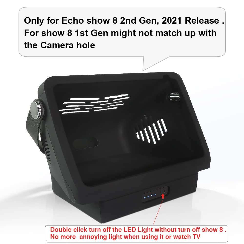 Liboer Battery Base for Show8 1st & 2nd Gen to Make Show8 Mobile Battery Cases Charger Compatible for Show 8 /Xiaodu Speaker Stand Mount with Handle Case (SH8 15600mAh Black) 5