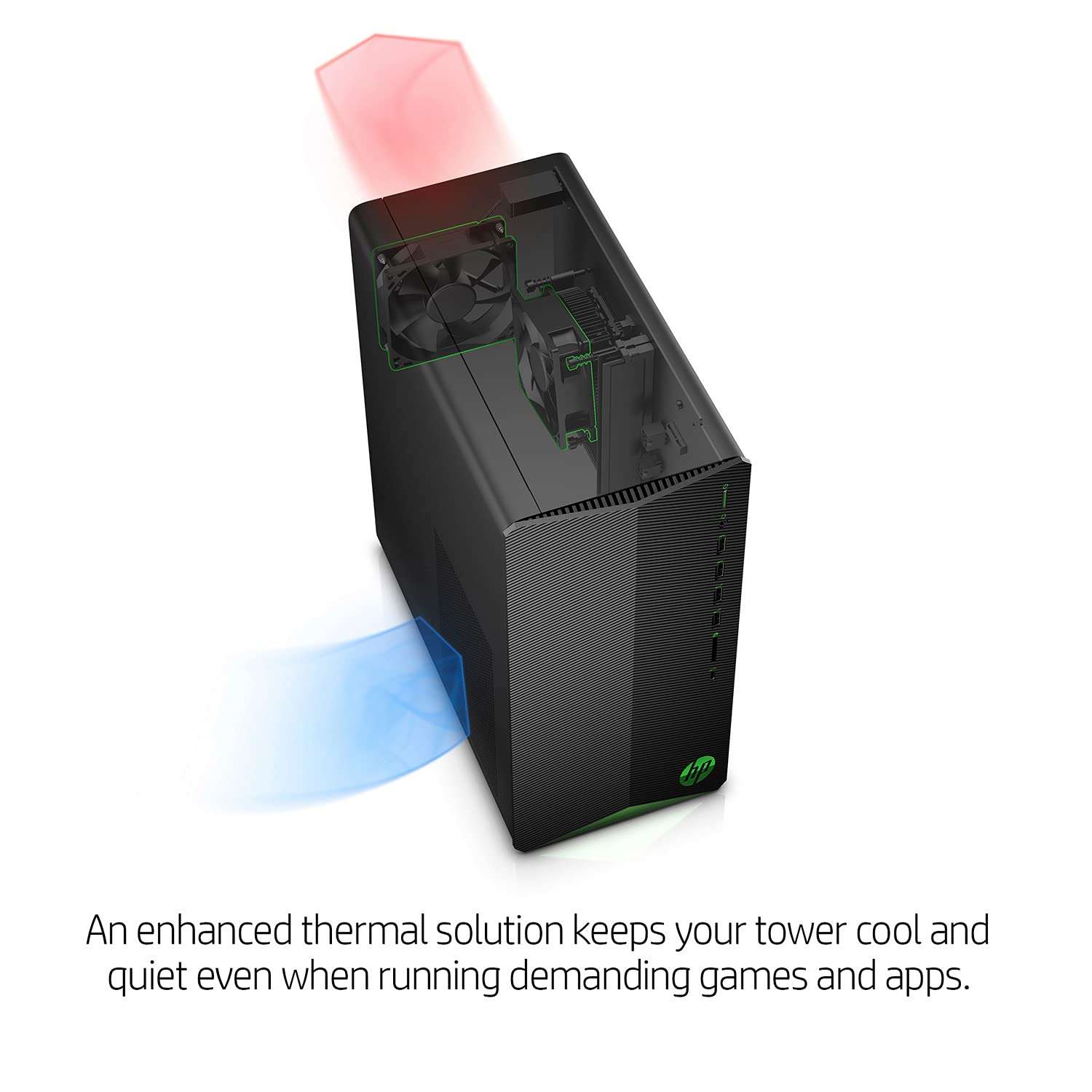 HP 2022 Pavilion Gaming Desktop, Intel Core i7-11700 Octa-Core Processor, NVIDIA GeForce RTX 3060 12GB GDDR6 Graphics, 16GB RAM, 1TB SSD + 2TB HDD, USB Type-C, Wi-Fi, Windows 11 Home 4