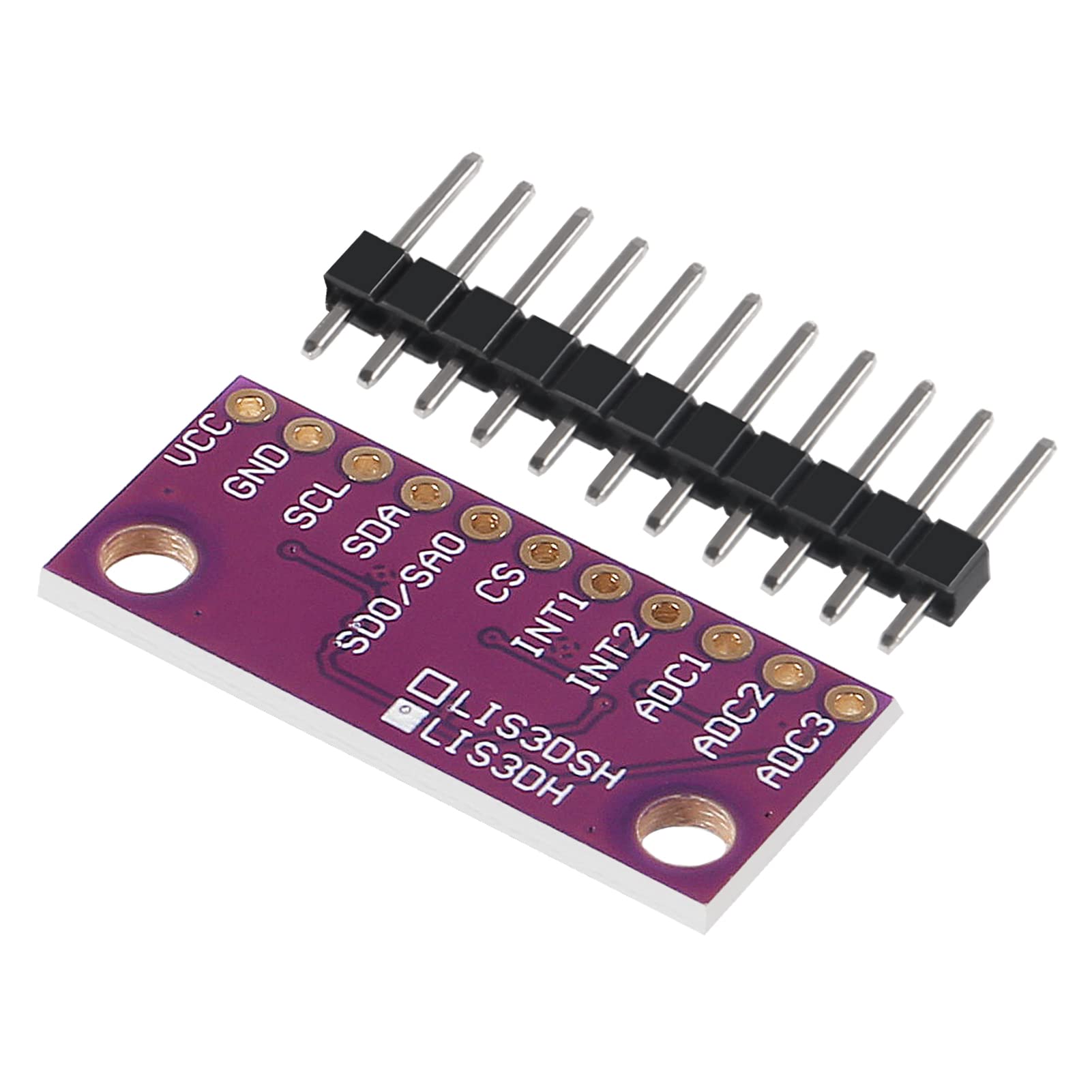 3Pcs LIS3DH 3-axis Accelerometer Triaxial Development Board high-Resolution LIS3DH Sensor 1.71V to 3.6V I2C SPI Output Interface Replace ADXL345 Built-in Temperature Sensor 3