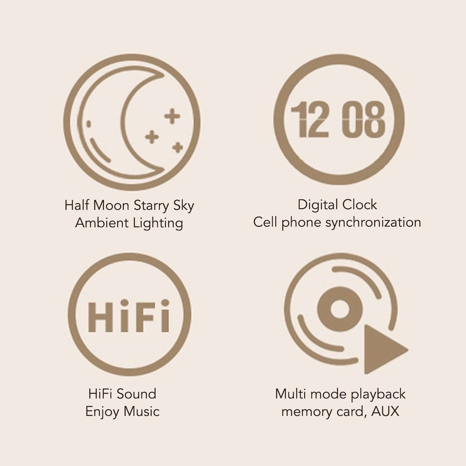 Retro Bluetooth Speaker, Cute Vintage Vinyl Record Player Style with Moon and Starry Night Light, 3 Connection Modes, Type C Cable, Stereo Sound for Desk Bedroom Office Decor(Pink) 6