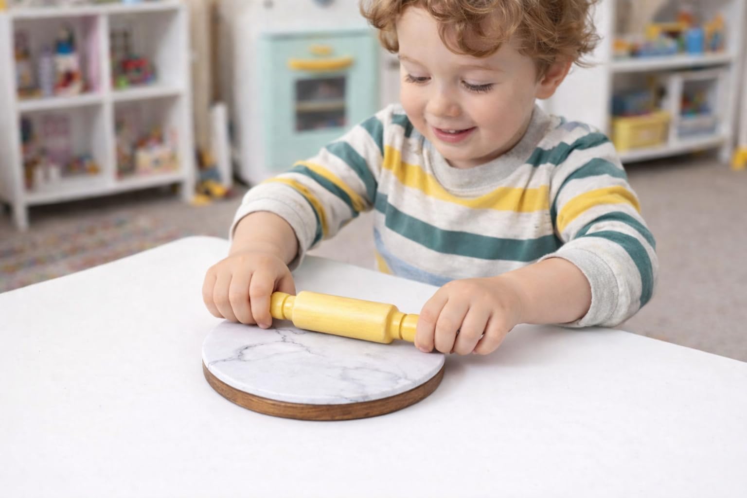 Style Shopping Plywood Wood Small Size Chakla Belan and Rolling Pin for Kids - 6 Inch 5
